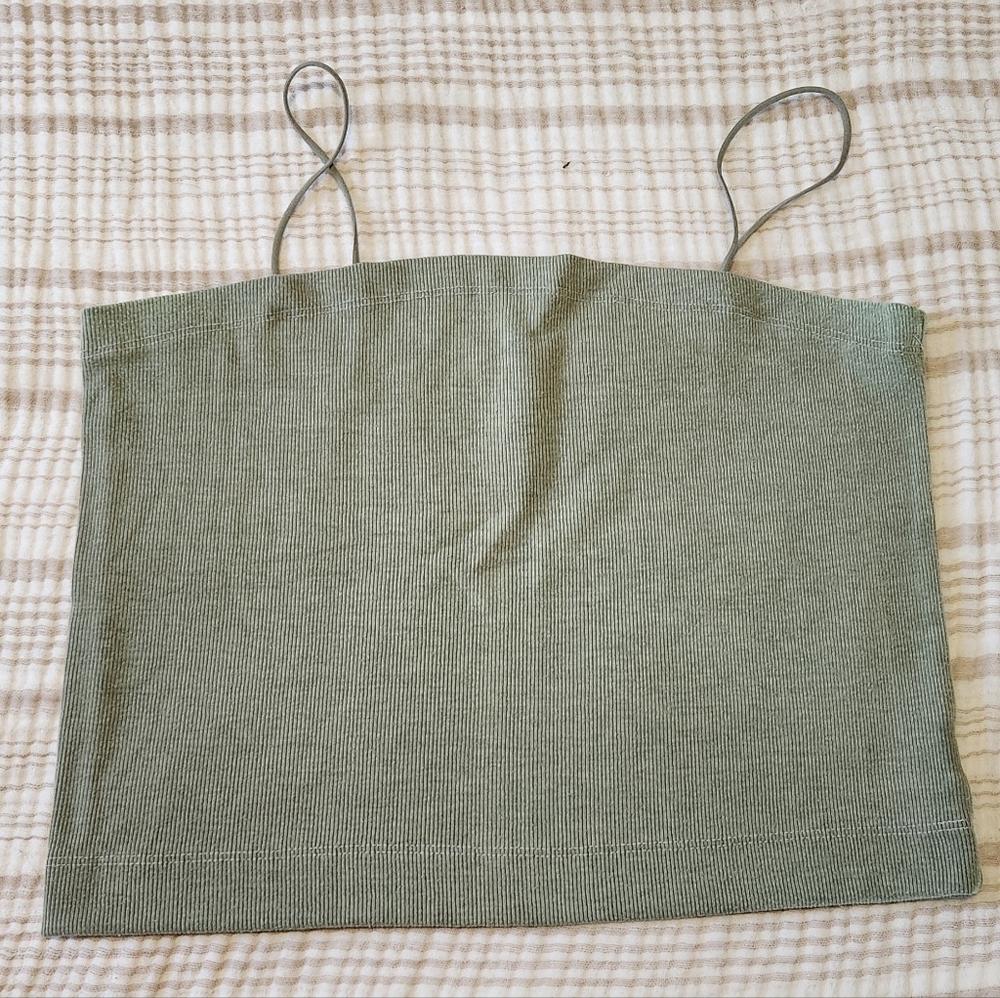 [SALE] American Eagle Outfitters Green Sleeveless Crop Camisole